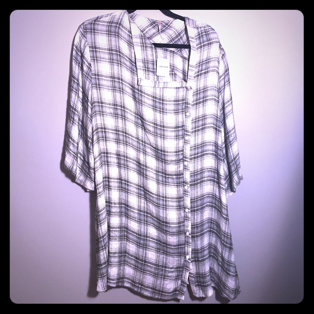 NWT Free People Plaid Dress